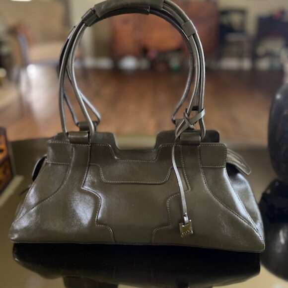 HOBO Olive Green Leather Satchel - Picture 1 of 11